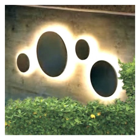 Aplique LED de pared 9W MOON CCT seleccionable IP65 exterior