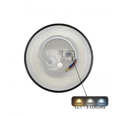 Aplique LED de pared 9W MOON CCT seleccionable IP65 exterior