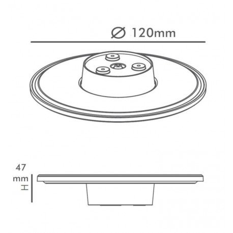 LED Wall Light 9W MOON Selectable CCT IP65