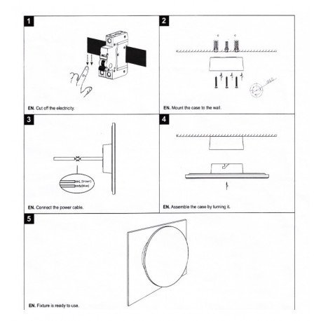 LED Wall Light 9W MOON Selectable CCT IP65