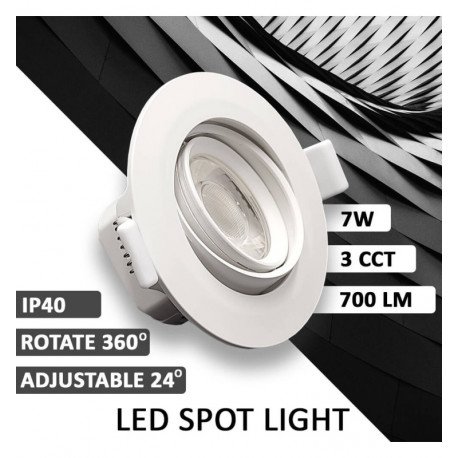 LED Downlight 7W Circular Adjustable CCT Selectable