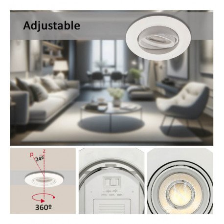 Downlight LED 7W circular orientable blanco CCT seleccionable