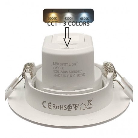 LED Downlight 7W Circular Adjustable CCT Selectable