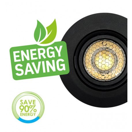 LED Downlight 7W Black Circular UGR19 CCT Selectable