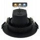 LED Downlight 7W Black Circular UGR19 CCT Selectable