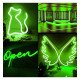 Groene neon-LED strip 5 m 12V, snijbaar elke 2,5 cm, IP65