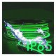Groene neon-LED strip 5 m 12V, snijbaar elke 2,5 cm, IP65
