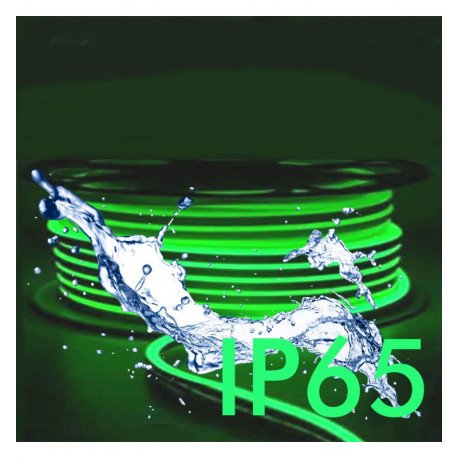 Groene neon-LED strip 5 m 12V, snijbaar elke 2,5 cm, IP65