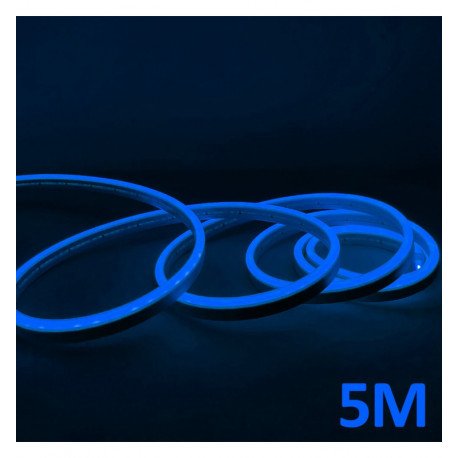 led-neon blauw 5 m 12V met 2,5 cm snijpunten IP65