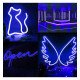 led-neon blauw 5 m 12V met 2,5 cm snijpunten IP65