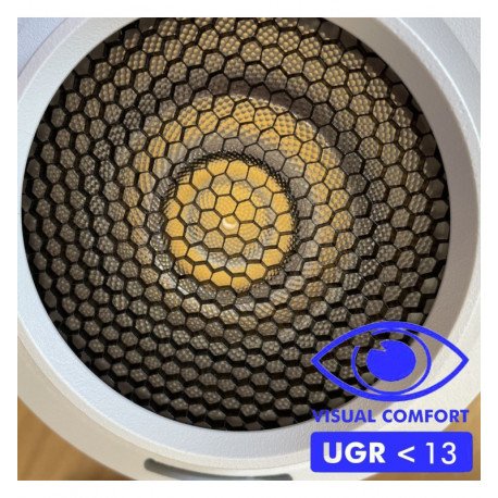 Led schijnwerper trifasisch 30-40W rail ROMA met optiek 24º-60º UGR13