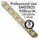 Ledstrip 24V 11W/m SMD2835 130 led/m CRI93 IP20