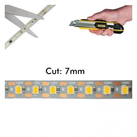 Ledstrip 24V 11W/m SMD2835 130 led/m CRI93 IP20