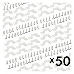 Beugels voor ledstrip IP65 220V, pack 50, bevestiging