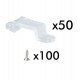 LED Strip IP65 220V Clips, 50-Pack, Mounting