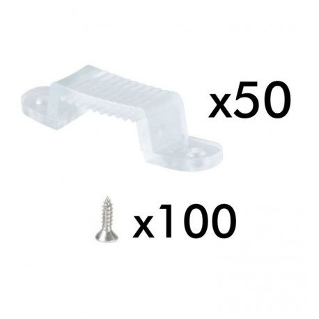 LED Strip IP65 220V Clips, 50-Pack, Mounting