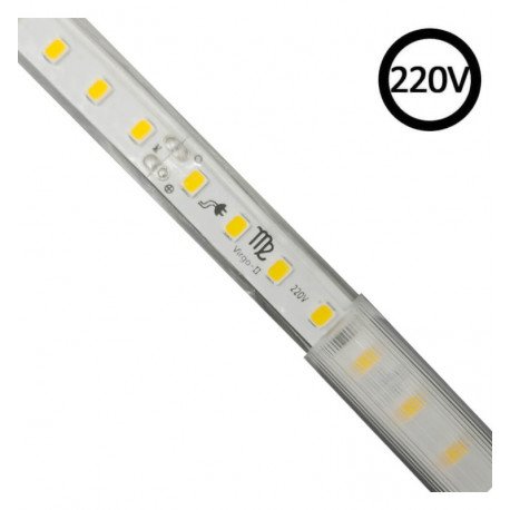 Ledstrip 220V 8W/m IP65 voor binnen en buiten, 50m