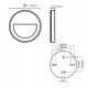 LED balisa Slim 3W rond zwart IP65 voor buiten