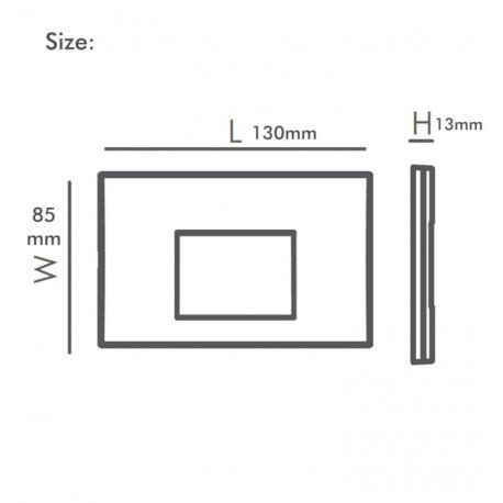 LED baliza Slim rechthoekig 3W IP65 voor binnen en buiten