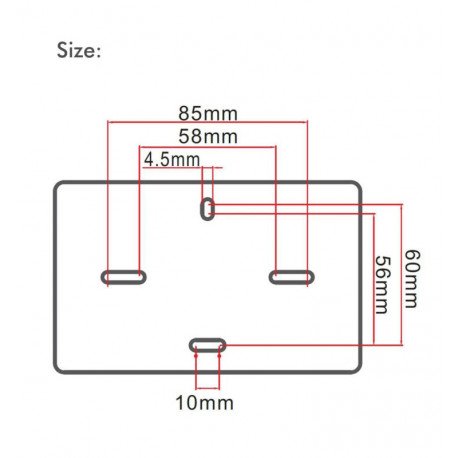 LED baliza Slim rechthoekig 3W IP65 voor binnen en buiten