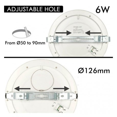 Downlight LED 6W verstelbare CCT rond MOSS wit