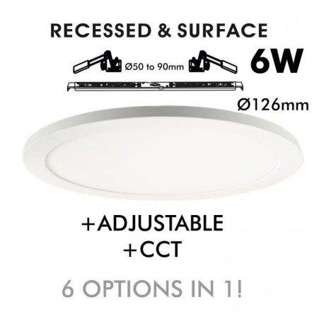 Downlight LED 6W ajustable CCT circular MOSS blanco