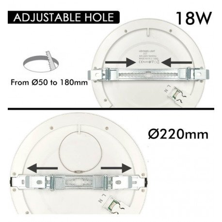 Downlight LED 18W ajustable MOSS negro CCT seleccionable