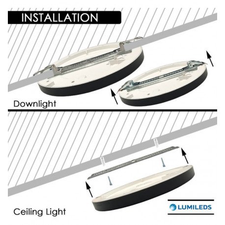 LED downlight/plafondlamp 18W MOSS zwart verstelbaar met selecteerbare CCT