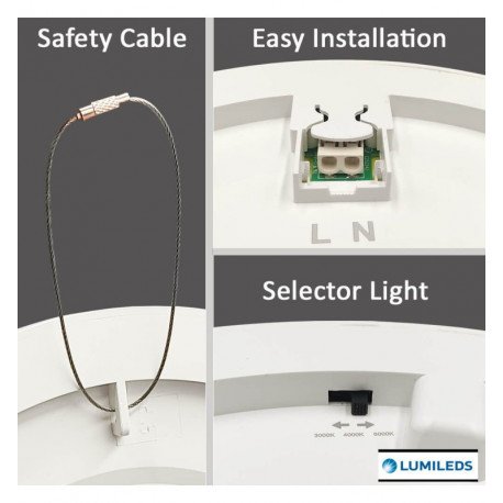 LED downlight/plafondlamp 18W MOSS zwart verstelbaar met selecteerbare CCT