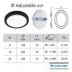 LED downlight/plafondlamp 18W MOSS zwart verstelbaar met selecteerbare CCT