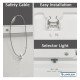Vierkante led-downlight 24W verstelbaar MOSS zwart CCT
