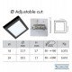 Vierkante led-downlight 24W verstelbaar MOSS zwart CCT