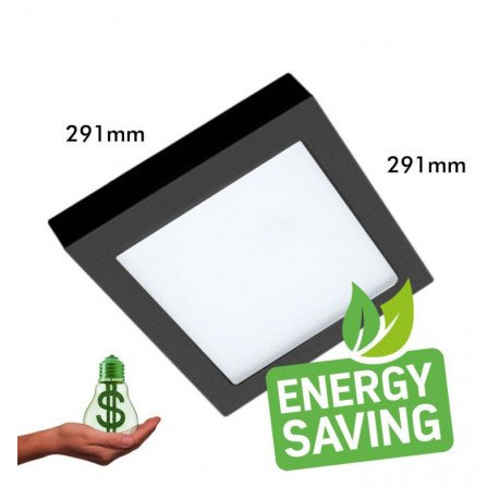 Vierkante led-downlight 24W verstelbaar MOSS zwart CCT