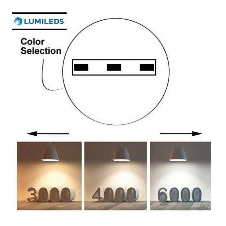 Downlight LED 24W ajustable cuadrado MOSS negro CCT