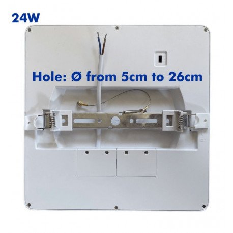 Downlight LED 24W ajustable cuadrado MOSS negro CCT