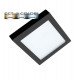 Vierkante led-downlight 24W verstelbaar MOSS zwart CCT
