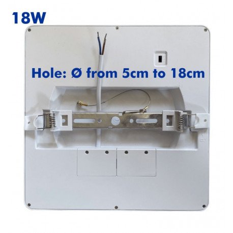 Downlight LED 18W ajustable cuadrado MOSS negro CCT