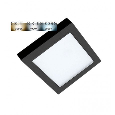 Vierkante inbouw downlight LED 18W verstelbaar MOSS zwart CCT