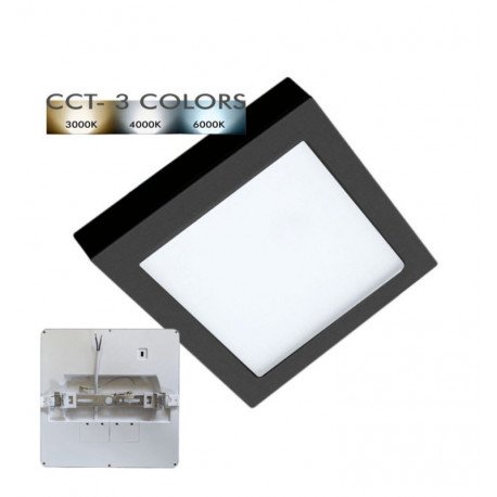 Vierkante inbouw downlight LED 18W verstelbaar MOSS zwart CCT