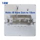 Vierkante downlight/plafondlamp LED MOSS wit 18W verstelbaar CCT