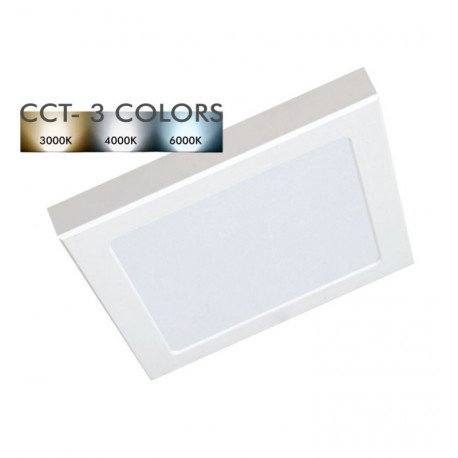 Vierkante downlight/plafondlamp LED MOSS wit 18W verstelbaar CCT