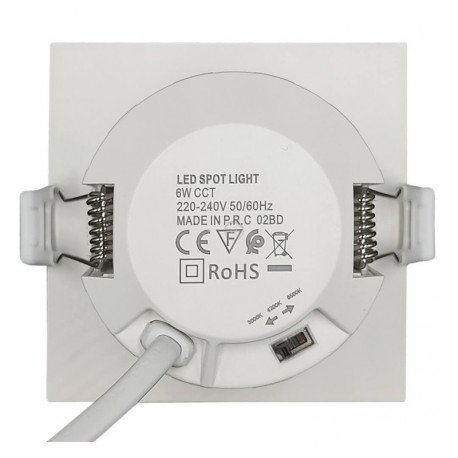 Downlight LED 6W empotrable periscópico direccionable cuadrado