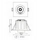Inbouw led downlight 6W vierkant periscoop kantelbaar en richtbaar met CCT