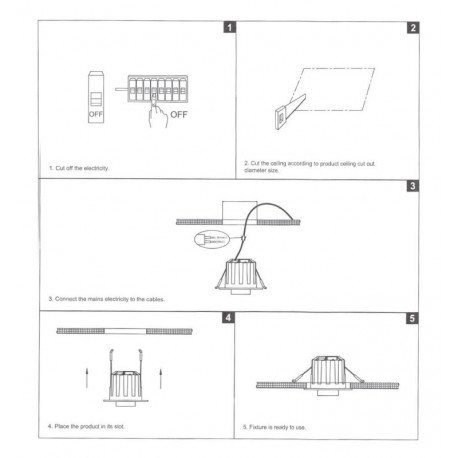 Downlight LED 6W empotrable periscópico direccionable cuadrado