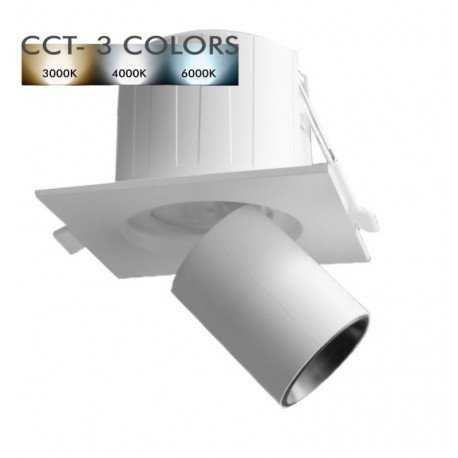 Downlight LED 6W empotrable periscópico direccionable cuadrado