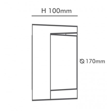 Wandlamp led IP65 CCT selecteerbaar Estocolmo 15W zwart