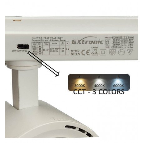 Ledschijnwerper 40W monofasig Roma CCT instelbaar optiek 24°-60° UGR13