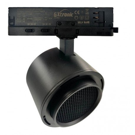 Led-schijnwerper trifase ROMA zwart 30-40W optiek 24°-60° UGR13 CCT