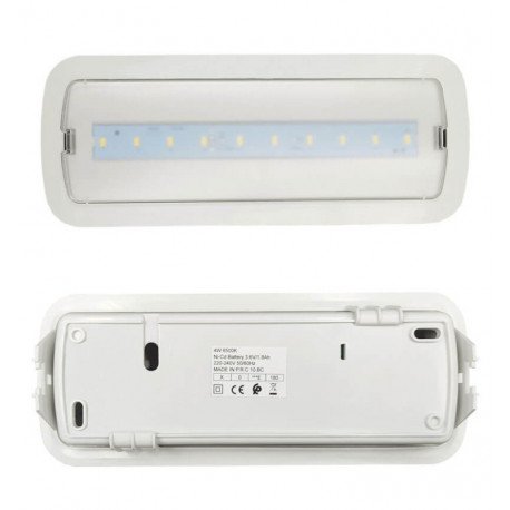 LED noodverlichting 4W met plafondkit en auto-test | IP20 | 6500K