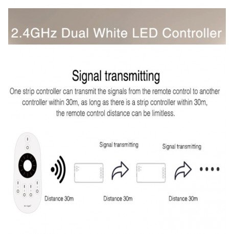 CCT Dual Mini RF-controller 4 zones 12A met afstandsbediening